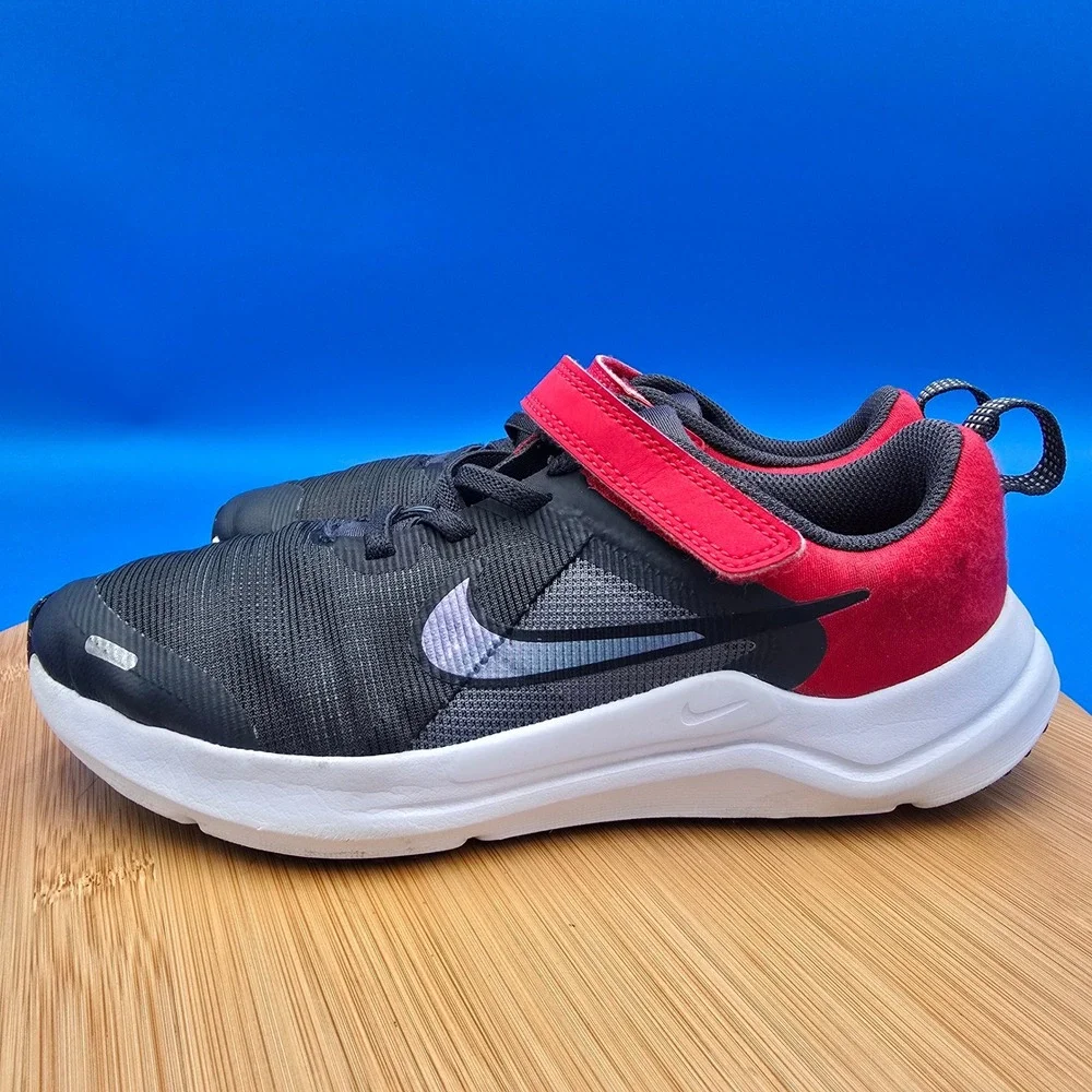 Nike Downshifter 12 Kids Black Red‎ Running Shoes Sneakers Size 3Y DM4193 001